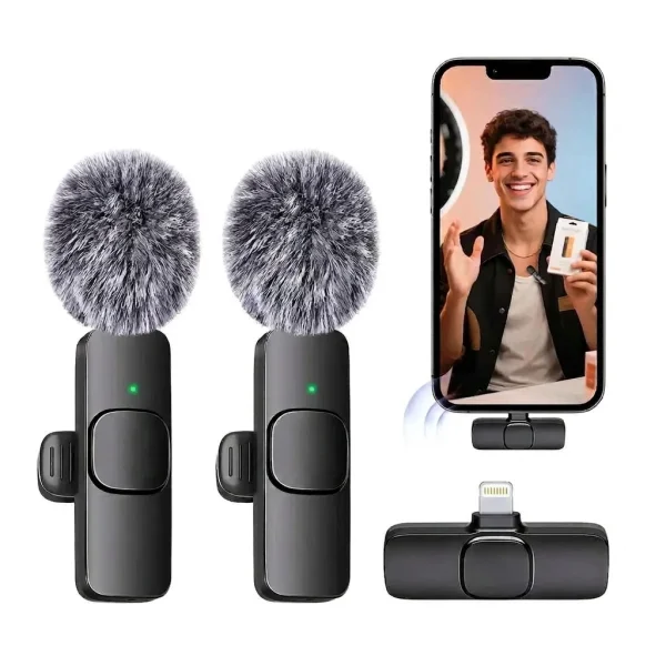 Micrófono Inalámbrico Dual Lavalier K9 para iPhone