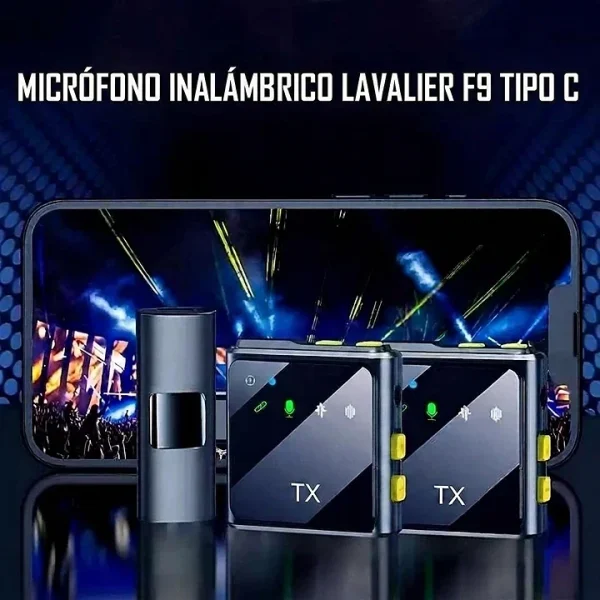 imagen 4 Micrófono Inalámbrico Dual Lavalier F9 para Móvil
